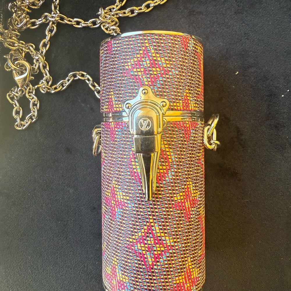 Tiny Louis Vuitton Multicolor Monogram Cylinder B… - image 1